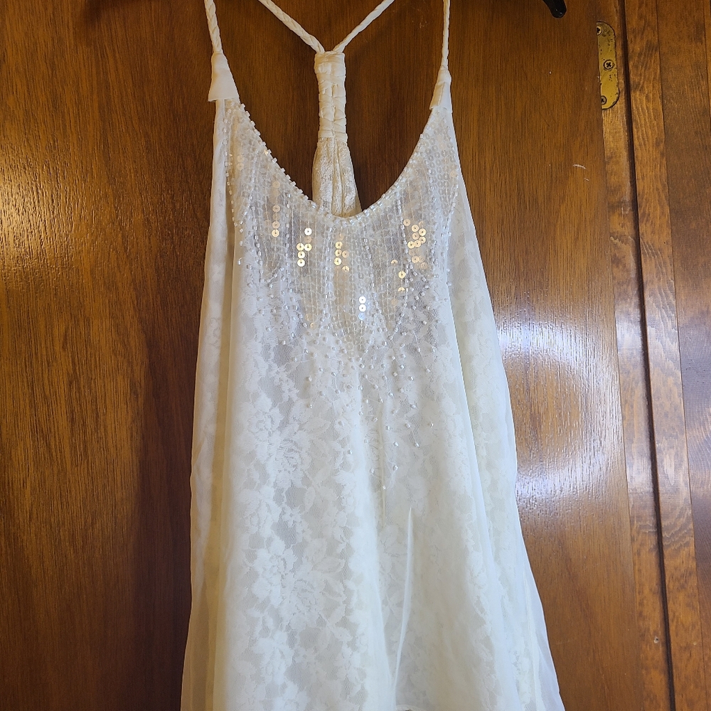 Miss Me Lace underlay Tank Top size medium